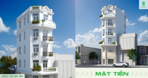 Dự án nhà 6 tầng tân cổ điển - chị Nga Hòa Hảo
